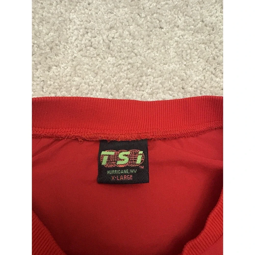 VTG Ohio States Buckeyes THE Embroidered Red Windbreaker Pullover Size XL